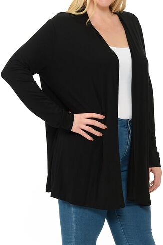 Pastel by Vivienne Women's Long Sleeve Jersey Plus Size Cardigan in Saudi Arabia