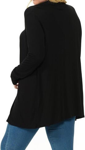 Pastel by Vivienne Women's Long Sleeve Jersey Plus Size Cardigan in Saudi Arabia