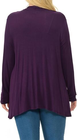 Pastel by Vivienne Women's Long Sleeve Jersey Plus Size Cardigan in Saudi Arabia