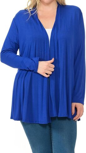 Pastel by Vivienne Women's Long Sleeve Jersey Plus Size Cardigan in Saudi Arabia