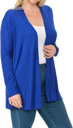 Pastel by Vivienne Women's Long Sleeve Jersey Plus Size Cardigan in Saudi Arabia