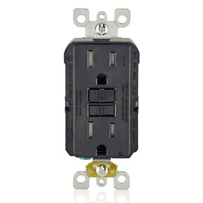 Leviton GFCI Switch Outlet Combo, 15 Amp, Self Test, Tamper-Resistant with LED Indicator Light, Saves Space, GFSW1-W, White