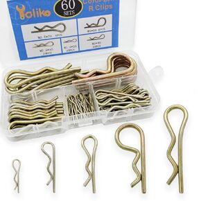 38 Pcs Hitch Pin Clip R Clips Retaining Pins Tractor Cotter Pin Hair Pin Assortment Spring Clip Retainer Pins Hitch Keeper Pins Kit for Dolly Pins/Trailer Pin Clips/Hand Ttruck Pin Replacement