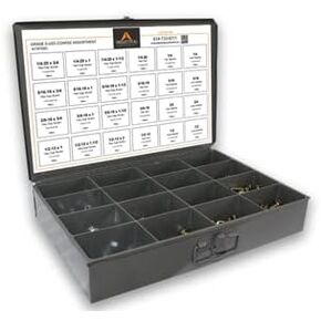 1275 Piece Metric 8.8 Nut Bolt and Washer Assortment, Hex Head Cap Screws, Flat and Lock Washers, Hex Nuts, Coarse Thread Kit