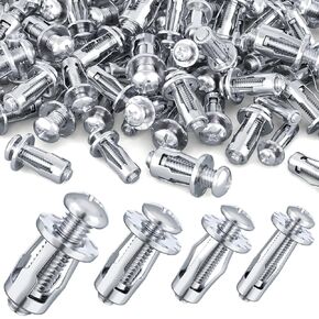 CHANZET Expansion Screw Petal Nut 40pcs, M4 M5 M6 M8 Jack Nuts, Insert Nuts Petal Shape Metal Nuts for Hollow Wall Iron Plastic Polywood Pressboard Hardboard