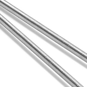 304 Stainless Steel M6-1.0 Fully All Threaded Rod, Long Threaded Screw, Right Hand Threads, 250mm Length【Pack of 2】