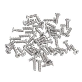 uxcell M1.6-0.35 x 12mm 100Pcs Flat Round Head Screws 304 Stainless Steel Phillips Drive Machine Screws Hardware Fastener for Furniture Connection