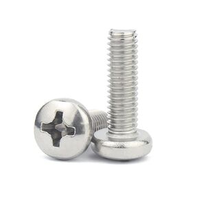 5/16-18×1-1/2" Phillips Pan Head Screws, 304 Stainless Steel 18-8 Pan Head Machine Screws, Phillips Drive 10pcs
