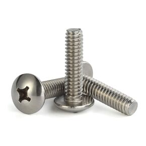 #10-24 x 1" Truss Head Machine Screws, Full Thread, 18-8 Stainless Steel, Quantity 50