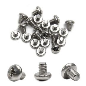 MroMax M4 x 8mm Machine Screws Pan Phillips Cross Head Screw 304 Stainless Steel Fasteners Bolts Silver Gray 20Pcs
