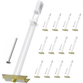 Drywall Anchor with Included Bolts for 3/16"-24, Heavy Duty Hollow Drywall Anchors for TV Mounting Kit, Stainless Steel Hollow Wall Anchors Holds up to 240lbs Each in 1/2" Drywall, 12 Packs