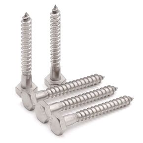 Glvaner (15 pcs) 5/16" x 1-1/2" Stainless Steel Hex Head Lag Bolts, Hexagonal Head Lag Screws, 304 Stainless Steel 18-8, Secure Hold for Wood