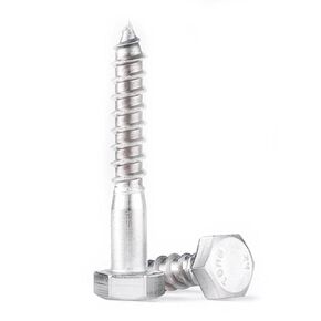 1/4 X 1-1/2" Hex Head Lag Screws Bolts, 304 Stainless Steel 18-8, Hexagon Head Wood Screws Hex Lag Screws, Pack of 20