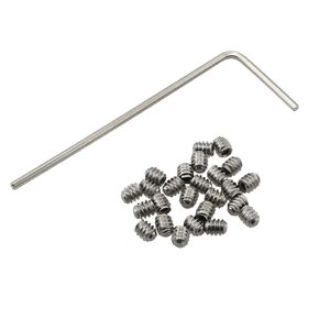 25pcs 4-40 x 1/8" Stainless Steel Allen Head Hex Hexagon Socket Set Screws Cup Point with Hex Key Wrench