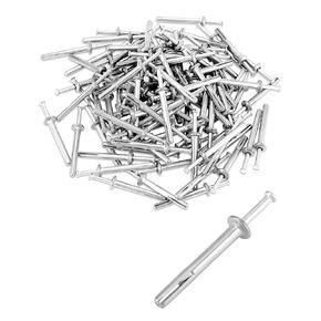 QWORK Hammer Drive Nail in Anchor, 1/4" x 2" Size, (100 per Box)