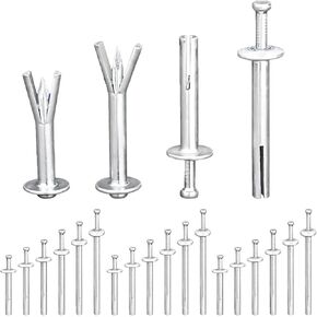 Glarks 30Pcs Hammer Drive Nail, 1/4"x 2-3/4" Anchor Drive Expansion Nail Mushroom Steel Hammer Drive Nails in Anchor, Concrete Anchors with Concrete Drill Bit for Concrete Walls, Brick in Saudi Arabia