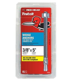 Red Head 3/8 in. x 5 in. Wedge Anchor 15CT