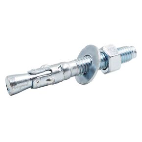 1/2 x 4-1/2 inch Carbon Steel Wedge Anchor kit for Concrete Cement Wall Floor Ground Deck Fence Base Bracket, Drill Stud Post Strong Screw Bolt Set.(30 pcs)