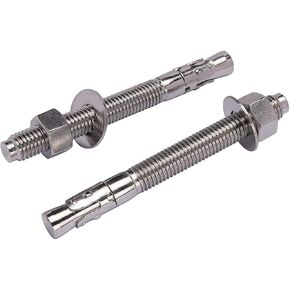 1/4" X 3-1/4" Concrete Anchor, 304 Stainless Wedge Anchor with Excellent Anti-Rust Performance, 304(18-8) Stainless Steel Concrete Anchors and Screws Kit (10pcs)