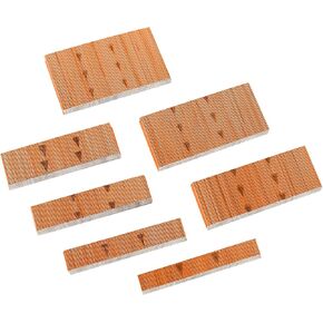 HAMWOO 7000 pcs 23 Gauge Pin Nails, Headless Pinner Nails, 7 Sizes Assorted 3/8 Inch to 1-3/8 Inch for Molding Cabinetry Building,photo frame,handicrafts Assembly (Red)