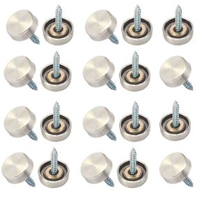 Mirror Screws Cap Cover Nails Stainless Steel 19mm/0.75" Dia - 20pcs