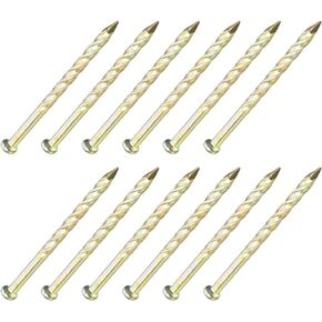 Fence Deck Nails (40mmx2mm) 150Pcs, Carbon Steel Zinc Plated Spiral Shank Deck Nail - for House Repairing, Wall, Floor
