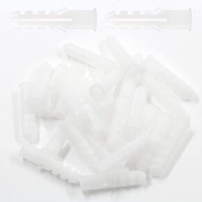 20 PCS 12 x 46 MM Plastic Expansion Bolts, Anchors Lag Plastic Expansion Pipe Wall Anchor Expandable Tube