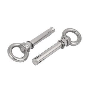 uxcell M10x100mm Wall 304 Stainless Steel Expansion Screw Closed Hook Shield Bolts 2pcs