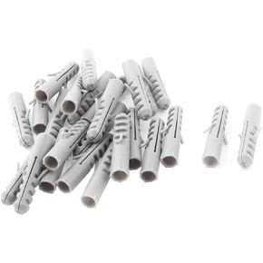 uxcell® M10x50mm Plastic Anchors Lag Expansion Nails Plugs Screws Clips 25Pcs