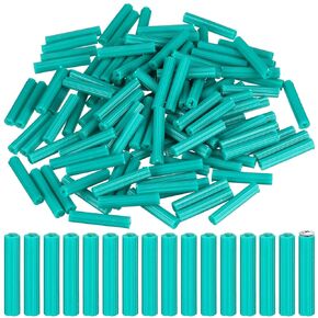 200 Pcs Expanding Plastic Screw Anchors 1/4" Hole Green Plastic Anchors for Concrete Tile Cement Bolt Expansion Tube for #10,11,12 Screws, Fix to Wall Drywall or Other Surface(2")