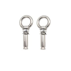 M8x80mm Ring Lifting Expansion Anchor Eyebolt 2 Pack Expansion Bolts Ceiling Hook Heavy Duty Bolts Anchor Fastener 304 Stainless Steel for Concrete Brick Wall