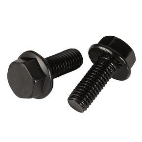 M8 x 70mm Flanged Hex Head Bolts Flange Hexagon Screws, Alloy Steel 10.9 Class, Black Oxide Finish, Partially Threaded, 8 PCS