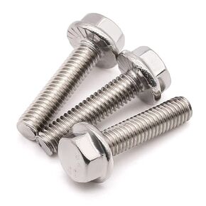 1/4-20 x 3/4 Serrated Flange Hex Head Bolts Screws, 304 Stainless Steel 18-8, Fully Threaded, Coarse Thread UNC, 20 pcs