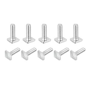 uxcell Square Head Bolt, 20pcs M6x20mm Fully Thread Carbon Steel Grade 4.8 Square Machine Screws