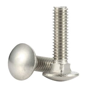 1/4-20 x 2" (1/2" to 6" Available) Carriage Bolts Screws, Stainless Steel 18-8 (304), Round Head, Square Neck, Fully Threaded, 25 PCS