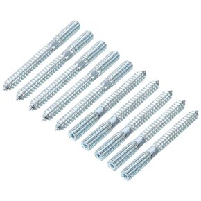 uxcell M8 Hanger Bolts Length 2-3/4"(70mm) Double Headed Bolts Self-Tapping Screw 8mm Wood Joint Furniture Legs 16pcs