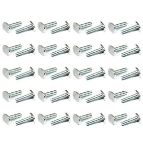 POWERTEC 1/4 "-20 T مسامير المسار 40 حزمة لمسار T، مسامير فتحة T طويلة 1 بوصة لمسار T العالمي، ملحقات مسار T لأدوات النجارة والتركيبات (QTB1004-P2)