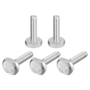uxcell T-Slot Bolts, 5pcs M6x50mm T Slot Drop-in Stud Sliding Bolts 304 Stainless Steel T Shape Screws for T Track