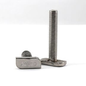 20Pcs M8x25 304 Stainless Steel T-Slot Bolt T-Shaped Bolt Screw 23mm Head Size