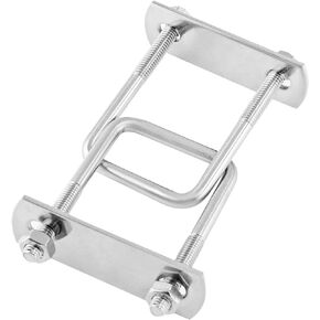 2Pcs Stainless Steel Square U-Bolt Clamp M8x40x65mm - (Thread Size x Inner Width x Length), Mini Metal U Bolts Pole U Bolt Brackets for Camper Trailer Marine Boat