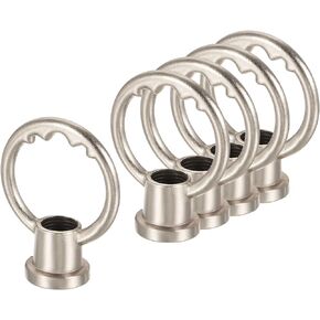 MECCANIXITY Eye Nut 5kg Max Load M10 Thread Ring Shape Female Loop for Hanging Lamp Chandelier, Black Pack of 5