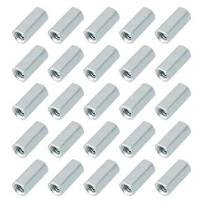 Bueyfolt Coupling Nuts, 5/16"-18 x 1-3/4", Zinc-Plated Steel Rod Coupling Nuts 5/16 in.-18 TPI, 20-Pack