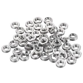 uxcell Self -Clinching Nuts,#6-32 x 0.1-Inch Stainless Steel Rivet Nut Round Head Steel Metal Sheet Mounting Hardware Fastener 50pcs