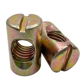 M8x20mm Slotted Barrel Nuts,Cross Dowels Slotted Galvanized Nuts for Furniture Beds Chairs(20Pcs)
