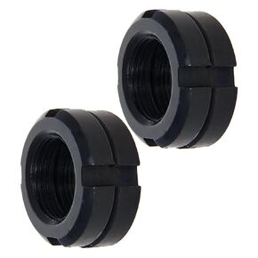 Yinpecly Carbon Steel Retaining Four-Slot Slotted Round Nuts M30 x 1.5mm for Roller Bearing Pump Valve, Black Tone 2 Pcs