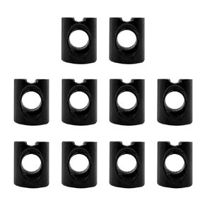 10 PCS Metric Black M6 Barrel Nuts Cross Dowels Slotted Nuts Baby Bed Crib Screws Hardware Replacement Kit for Bunk Bed Beds Headboards Chairs Furniture M6x10mmx12mm