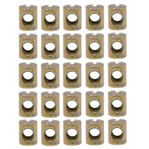 YXQ 25Pcs M6 Barrel Nuts Cross Dowels Slotted Nuts for Furniture Beds Crib Chairs in Saudi Arabia
