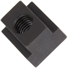 Te-Co 41411 Black Oxide 1018 Steel T-Slot Nut, 1/2"-13 TPI, 3/4" Height x 1-1/8" Width x 5/8" Table Slot (Pack of 5)