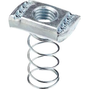 SP14-5PK Strut Channel Spring Nut .25-inch 5-Pieces, Hardware Nuts for Strut Channel Bracket, Electro-Galvanized Strut Channel Nuts for A-Series and C-Series Steel Channels