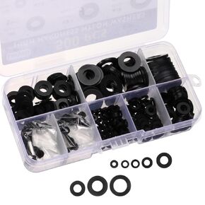 PATIKIL Nylon Spacers Assortment, 500Pcs Plastic Spacer M2 M2.5 M3 M4 M5 M6 M8 M10 Spacer Screw Standoff Round Electrical Outlet Spacer Screw Bolts Hardware Receptacle, Black